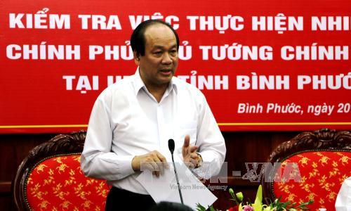Chính phủ chỉ đạo 5 vấn đề quan tâm ở Bình Phước 